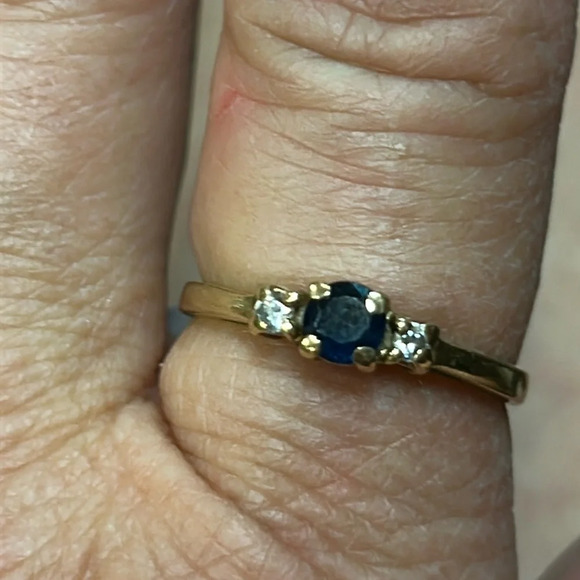 371177 14k yg spinel/diamond ring